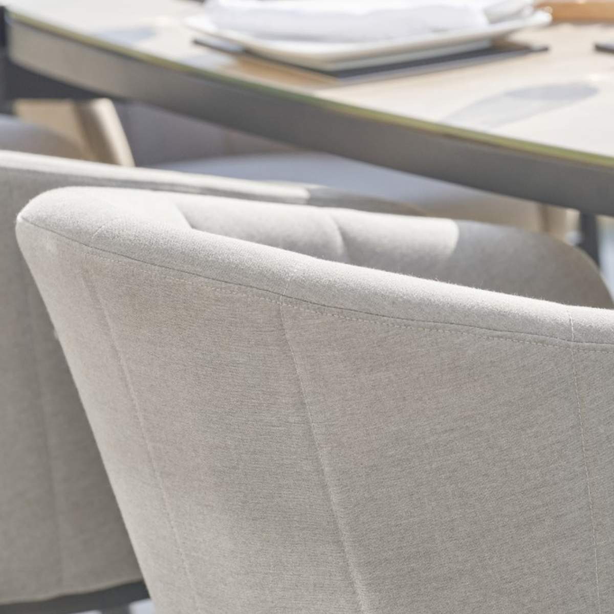 Beau&Co Nevada Putty Outdoor 6 Seater Dining Set