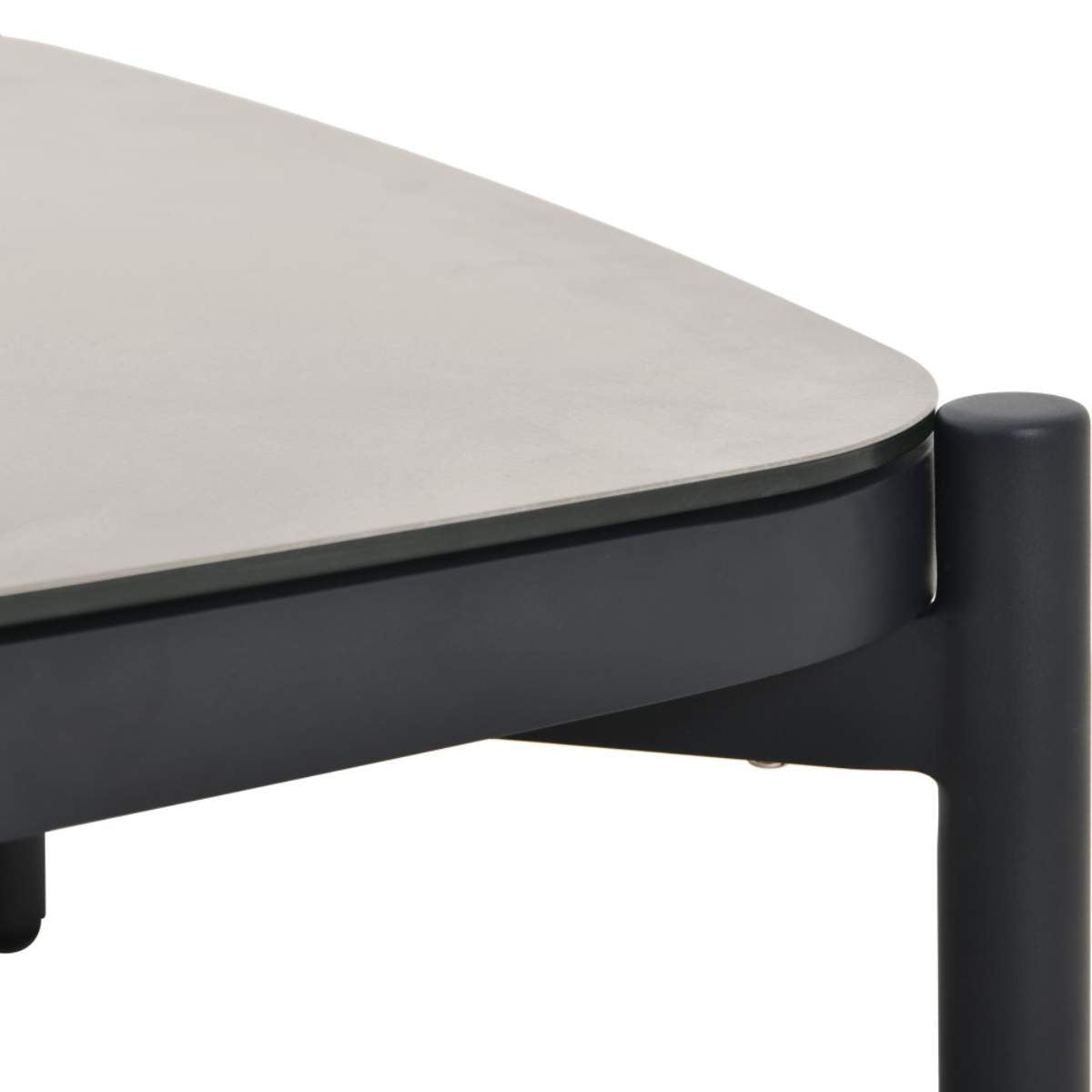 Beau&Co Nevada Putty Small Outdoor Corner Seating Set with Coffee Table and Footstools