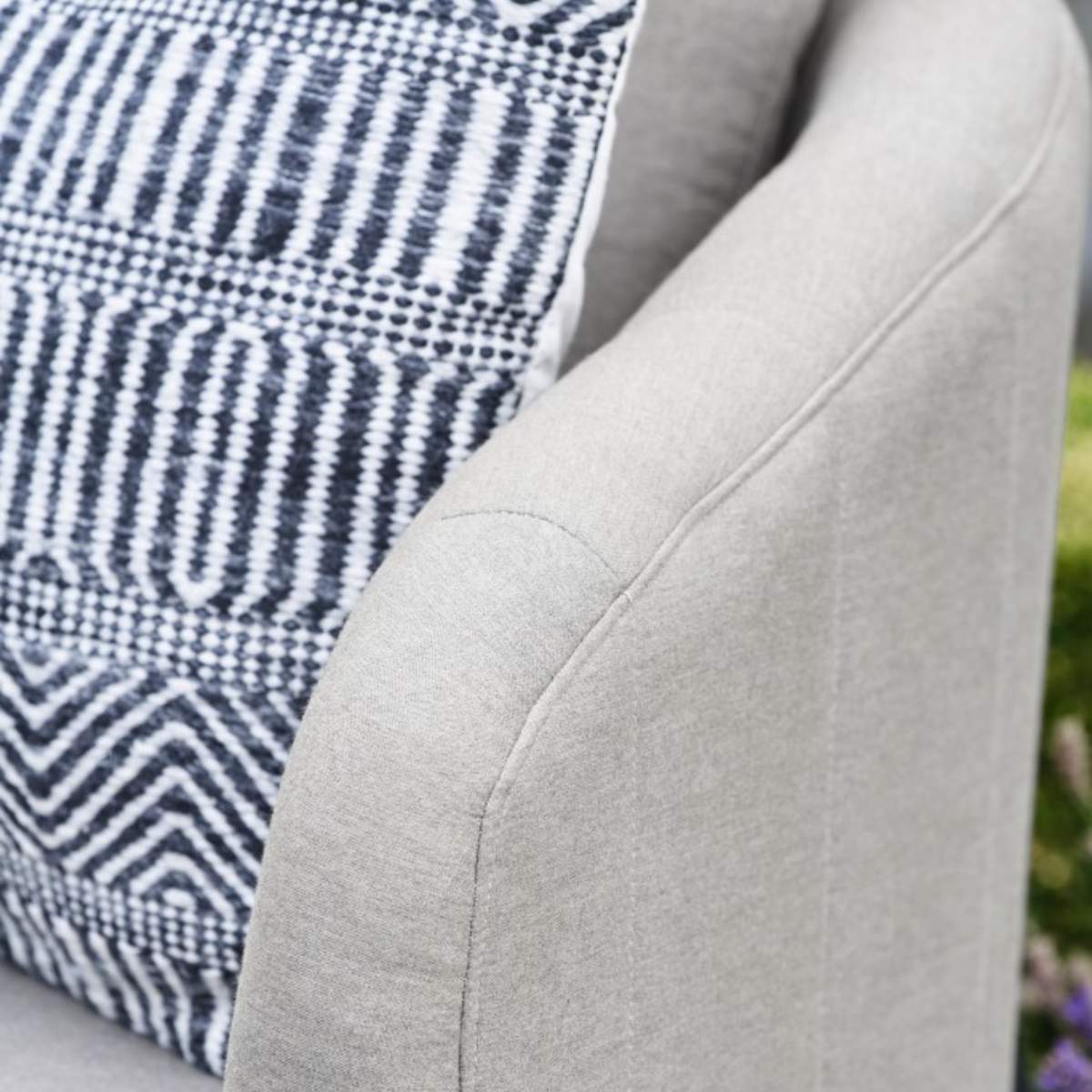 Beau&Co Nevada Putty Small Outdoor Corner Seating Set with Coffee Table and Footstools