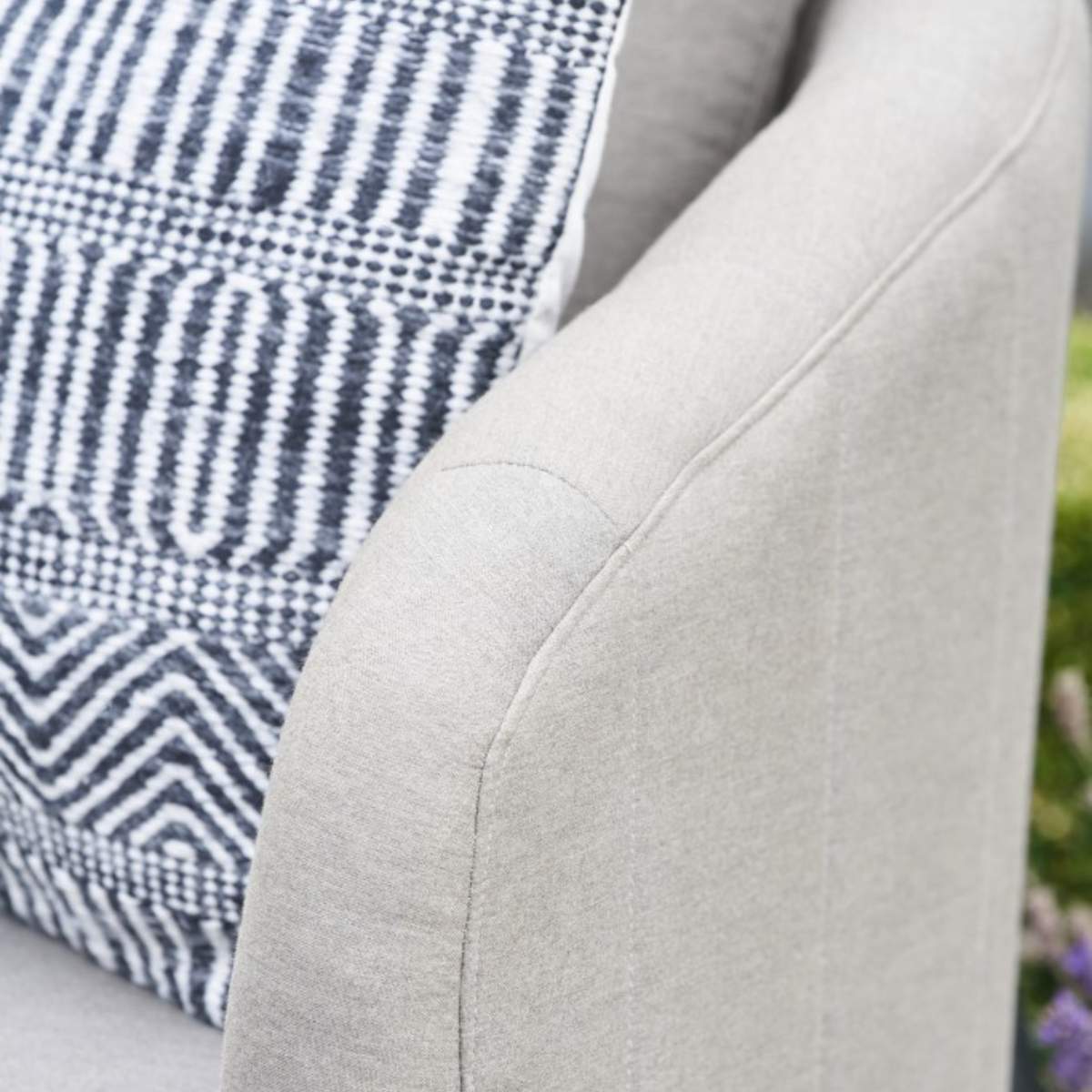 Beau&Co Nevada Putty Large Outdoor Corner Seating Set with Adjustable Table