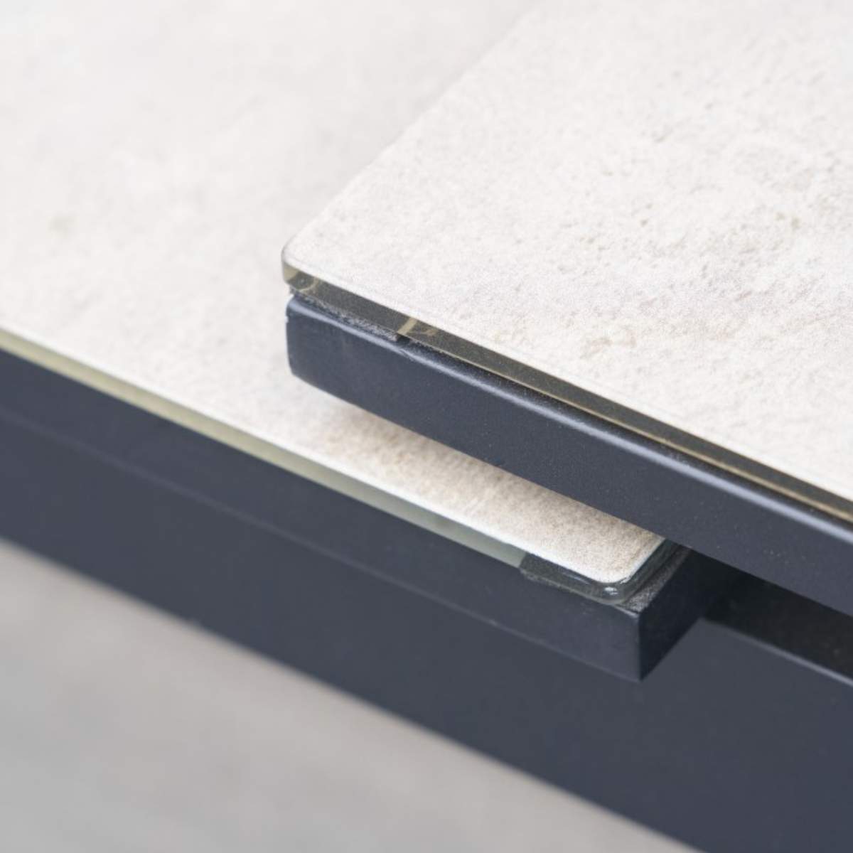 Beau&Co Nevada Putty Large Outdoor Corner Seating Set with Adjustable Table