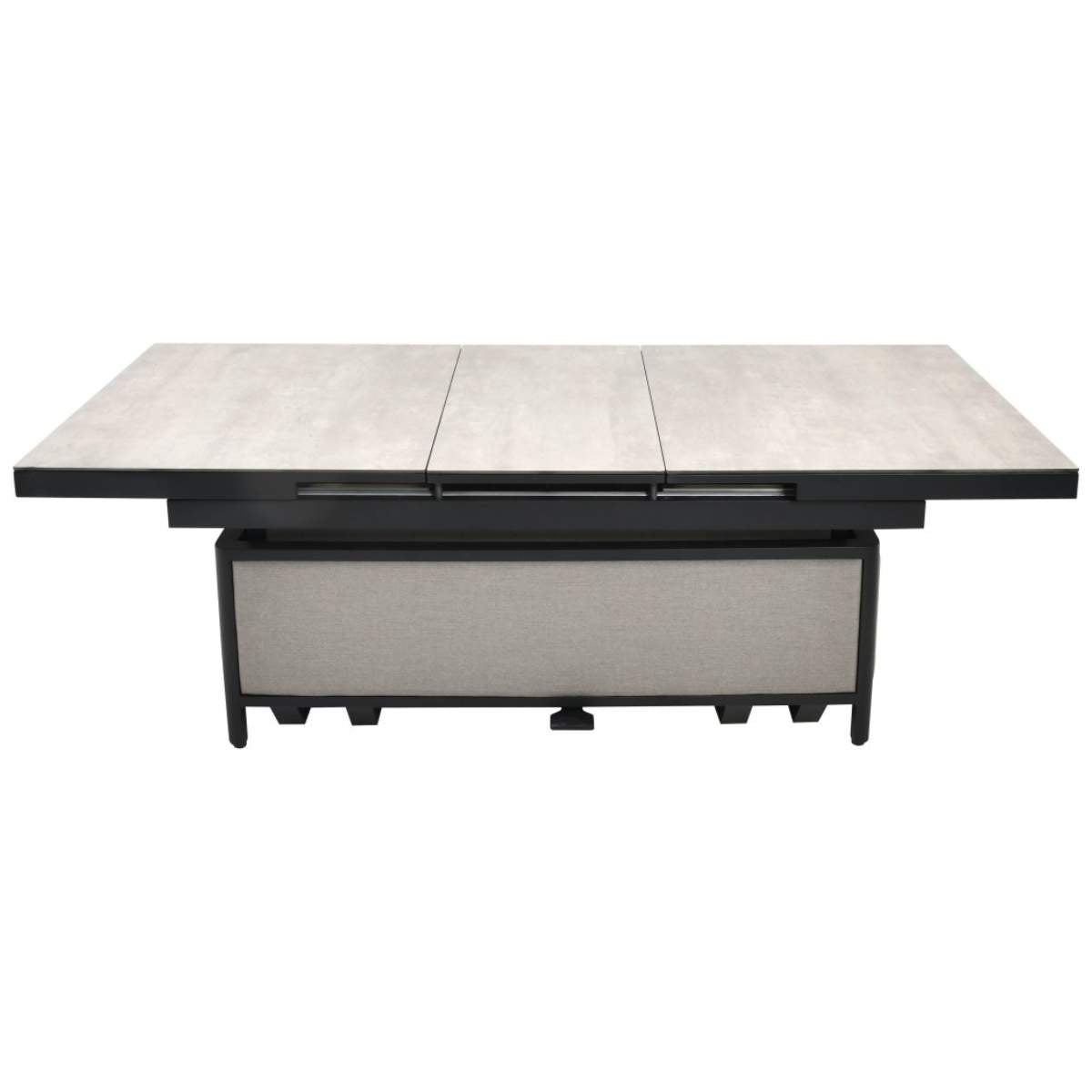 Beau&Co Nevada Putty Large Outdoor Corner Seating Set with Adjustable Table