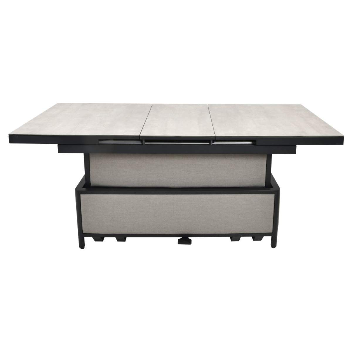 Beau&Co Nevada Putty Large Outdoor Corner Seating Set with Adjustable Table