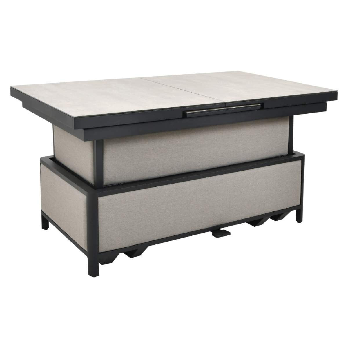 Beau&Co Nevada Putty Large Outdoor Corner Seating Set with Adjustable Table