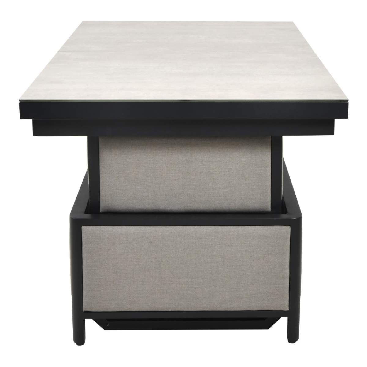 Beau&Co Nevada Putty Large Outdoor Corner Seating Set with Adjustable Table