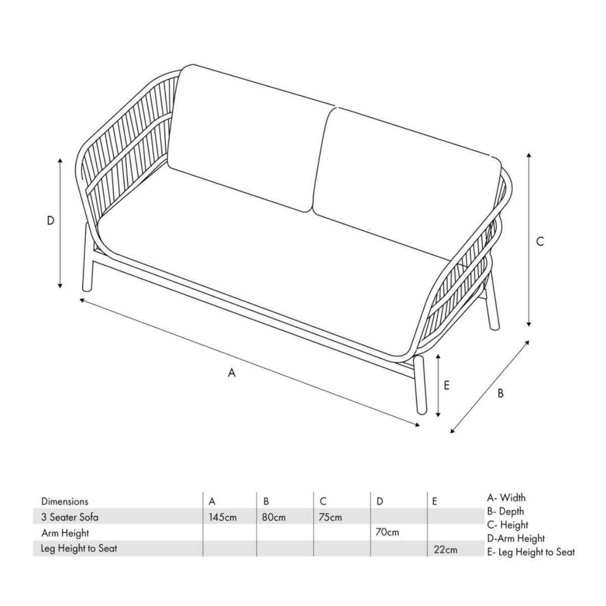 Pacific Lifestyle Martic Outdoor 2 Seater Sofa