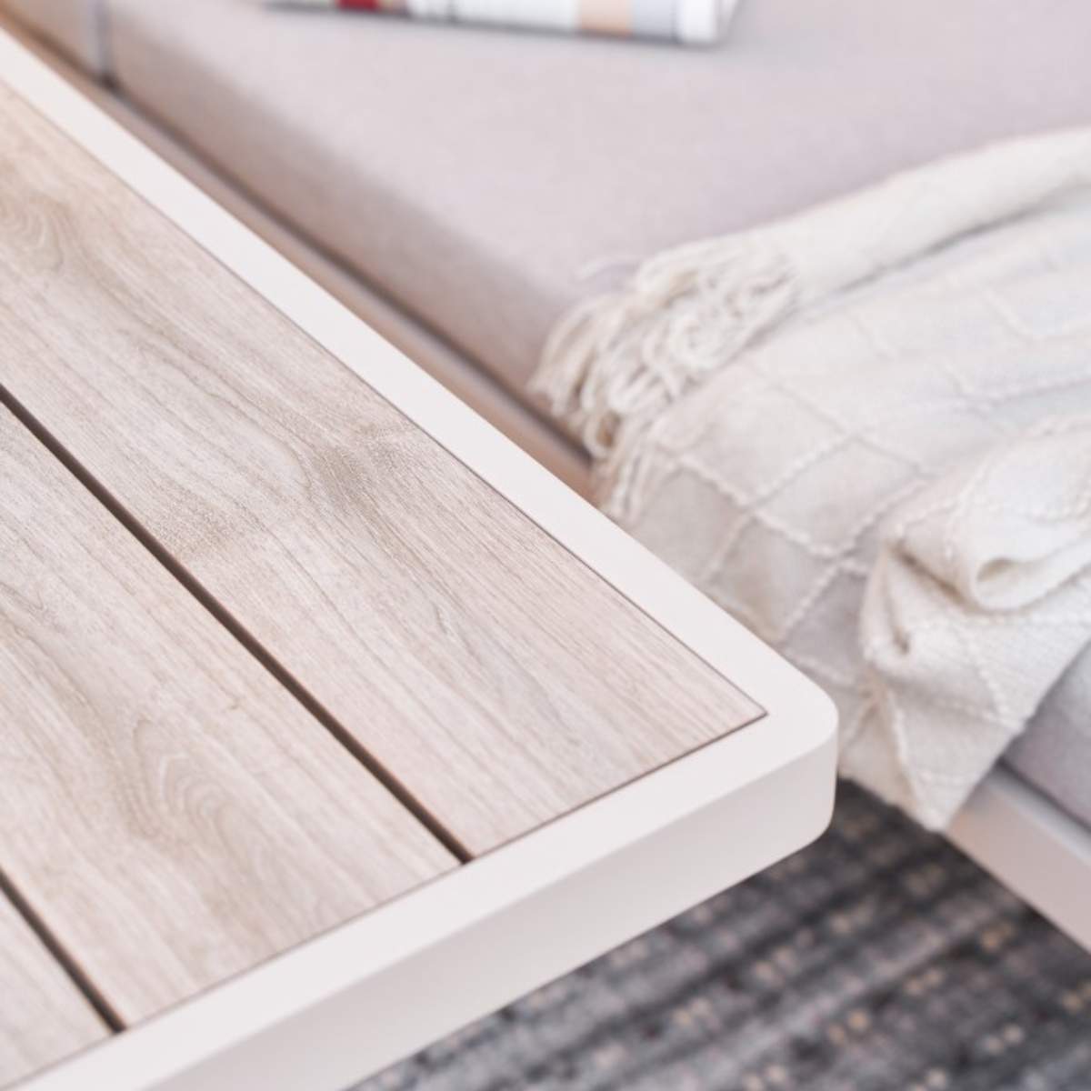 Beau&Co Aruba Outdoor Corner Seating Set with Adjustable Table