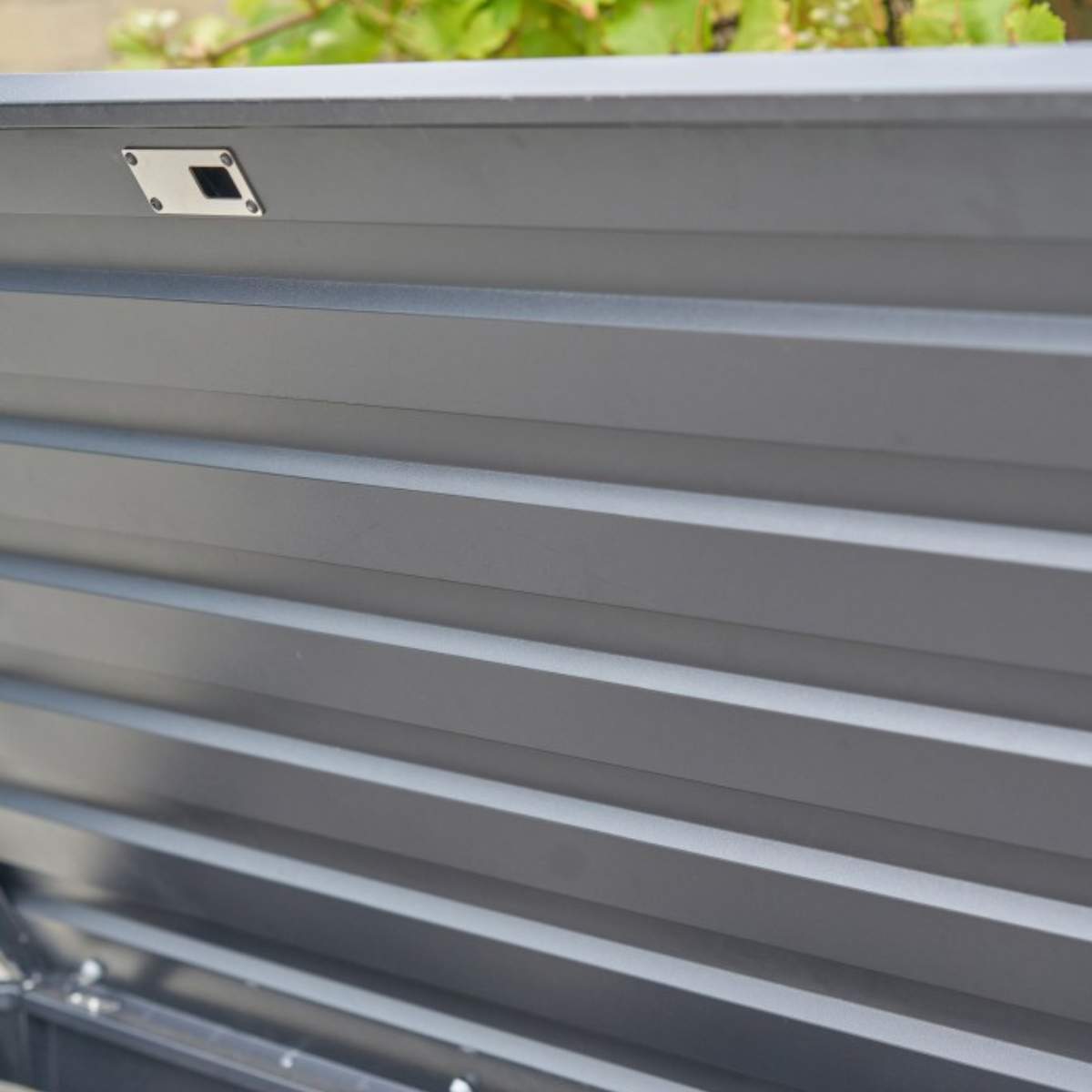 Pacific Lifestyle Rhode Island Large Galvanised Steel Cushion Box Anthracite