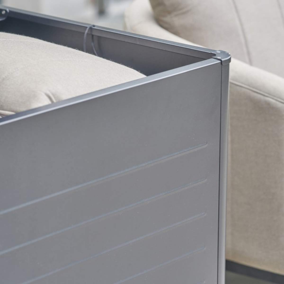 Pacific Lifestyle Rhode Island Large Galvanised Steel Cushion Box Anthracite