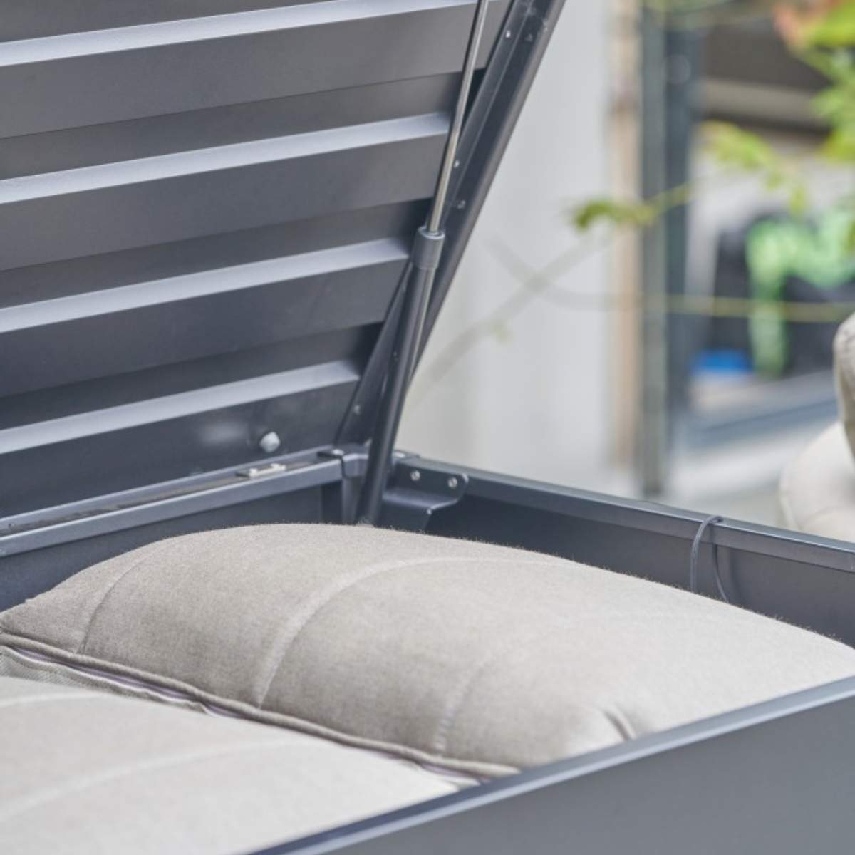 Pacific Lifestyle Rhode Island Large Galvanised Steel Cushion Box Anthracite