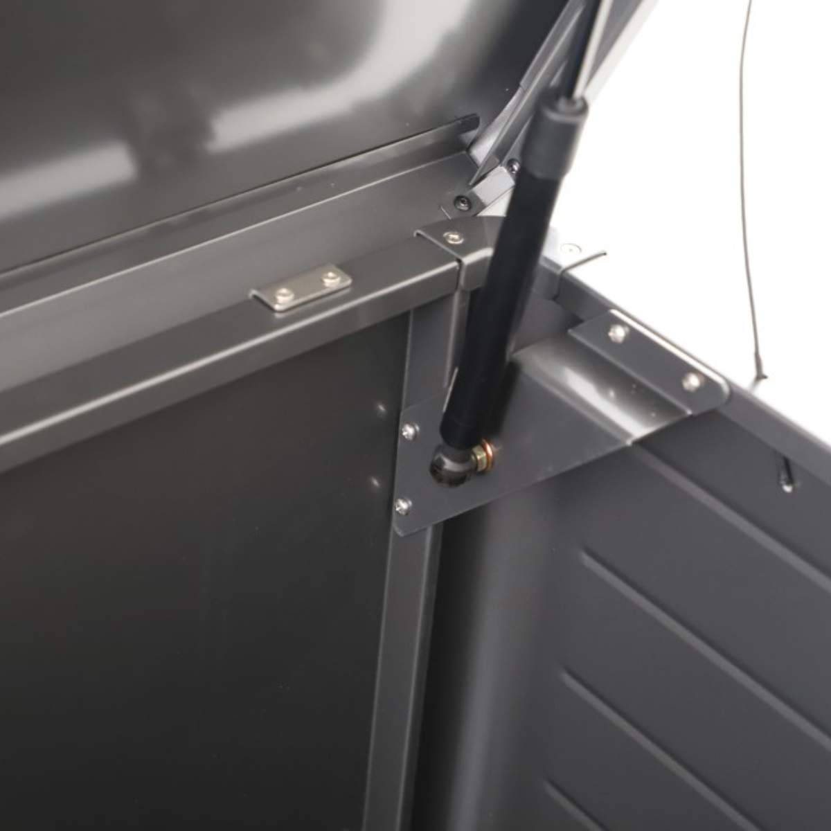 Pacific Lifestyle Rhode Island Large Galvanised Steel Cushion Box Black