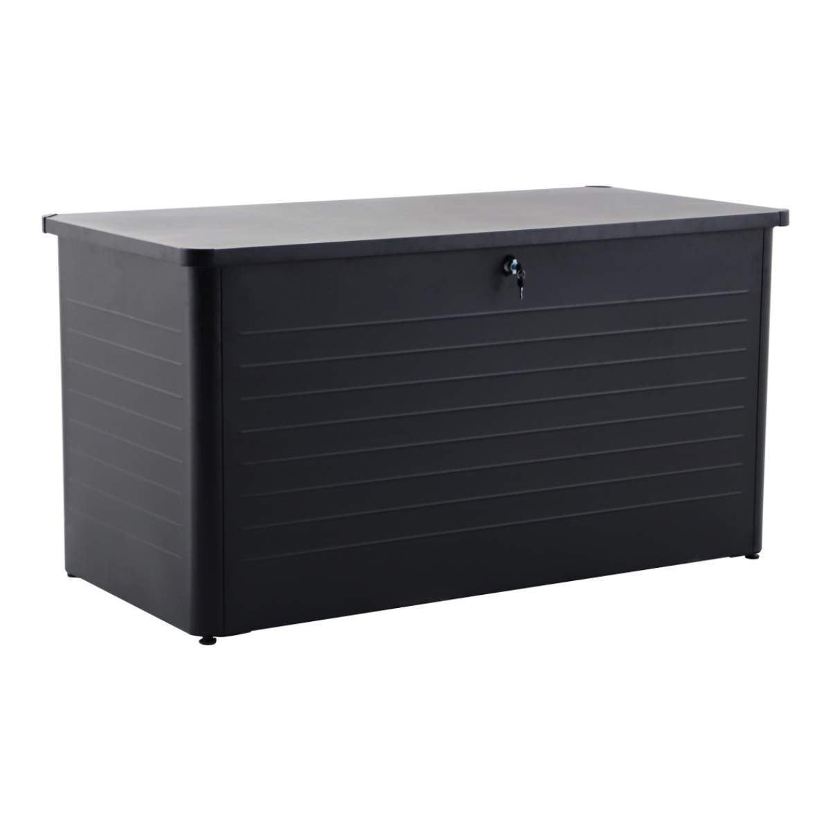 Pacific Lifestyle Rhode Island Large Galvanised Steel Cushion Box Black