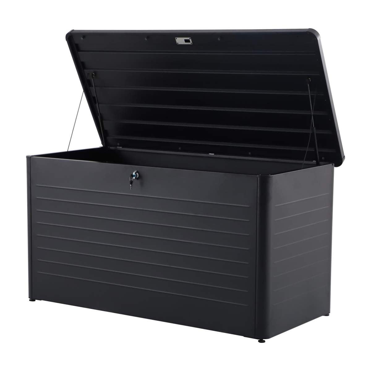 Pacific Lifestyle Rhode Island Large Galvanised Steel Cushion Box Black