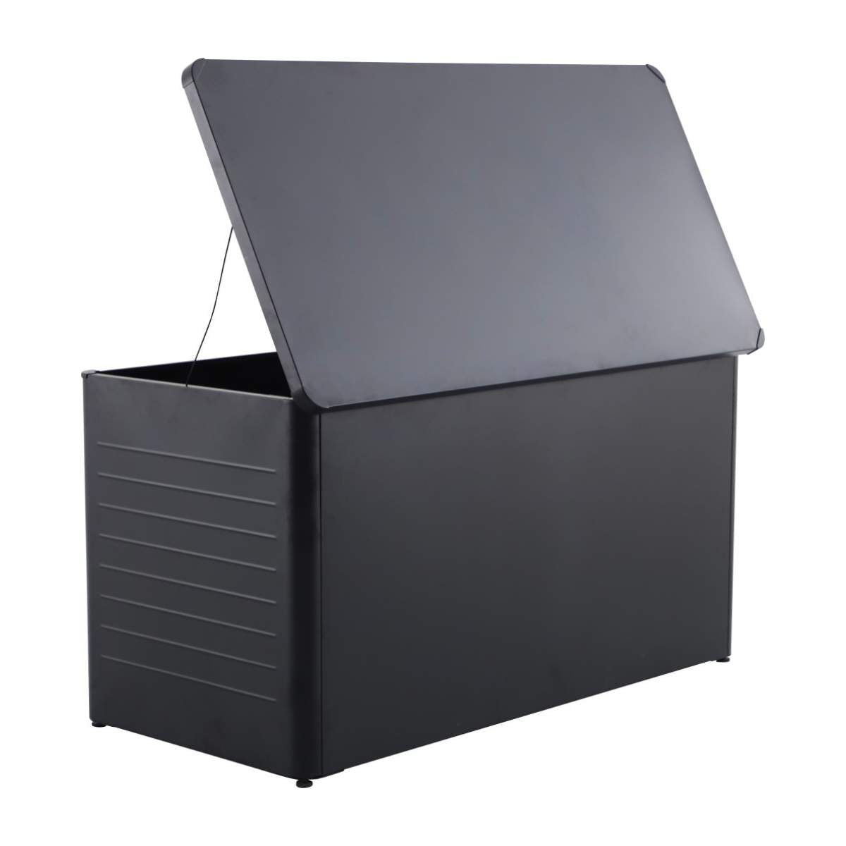 Pacific Lifestyle Rhode Island Large Galvanised Steel Cushion Box Black