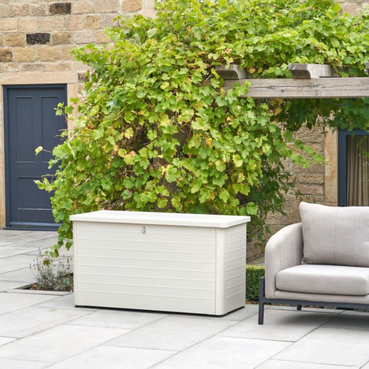 Pacific Lifestyle Rhode Island Small Galvanised Steel Cushion Box Pebble