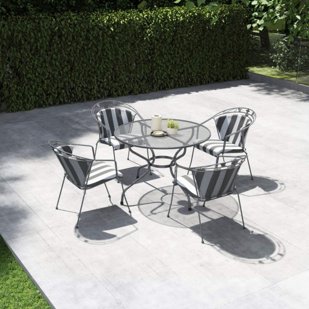 Beau&Co Elegance Round 4 Seater Dining Set