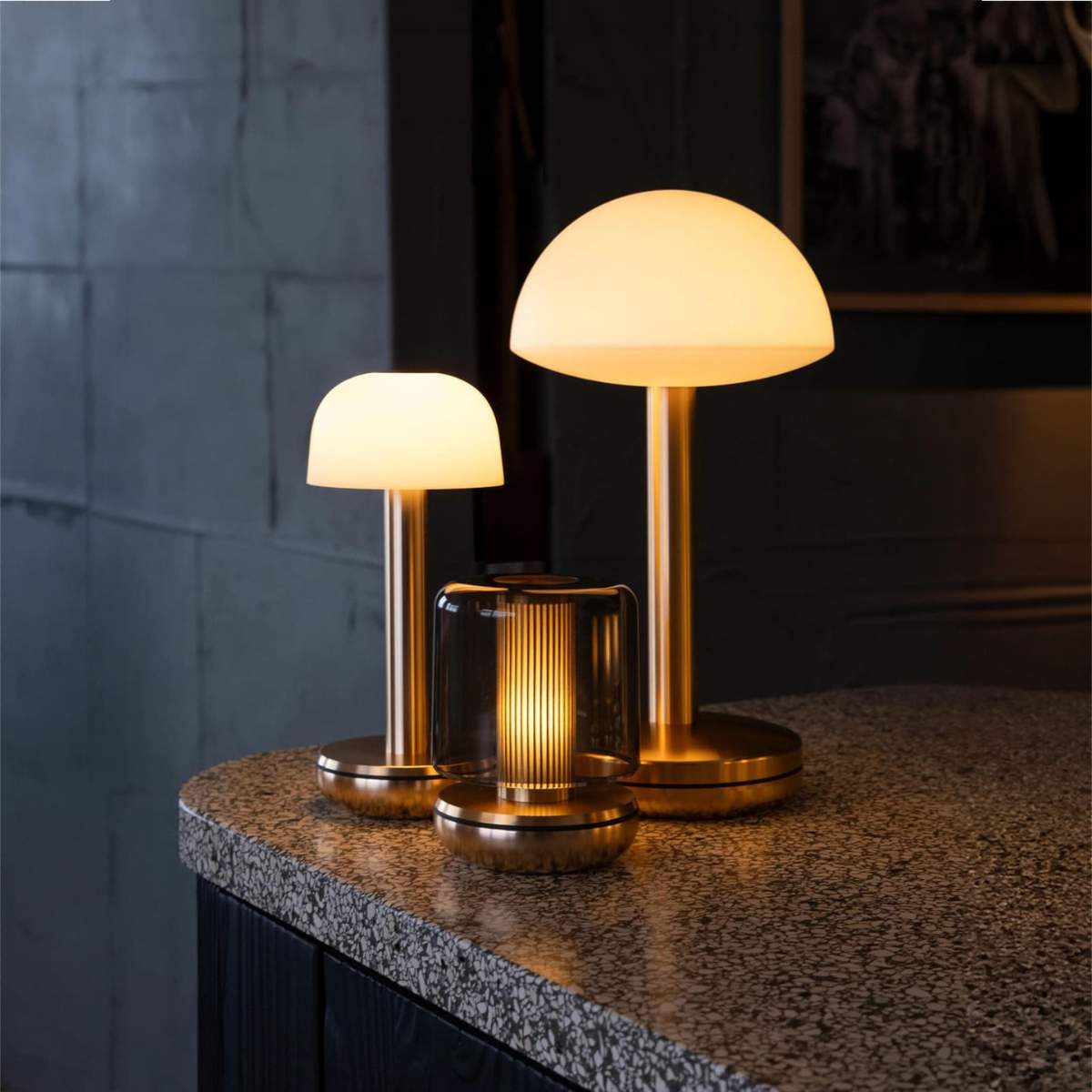 Humble Firefly Rechargeable Table Light Smoked/Gold