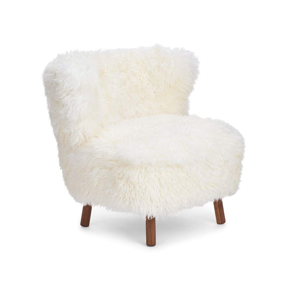 Natures Collection Emil Lounge Chair | Tibetan Curly Long Wool