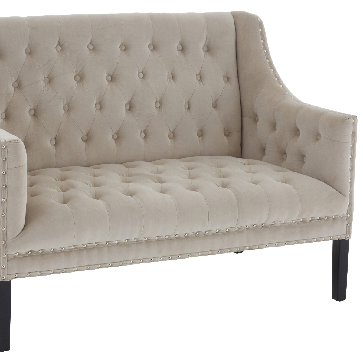 Beaumonde Home Regent Park Camel Velvet 2 Seat Sofa 4