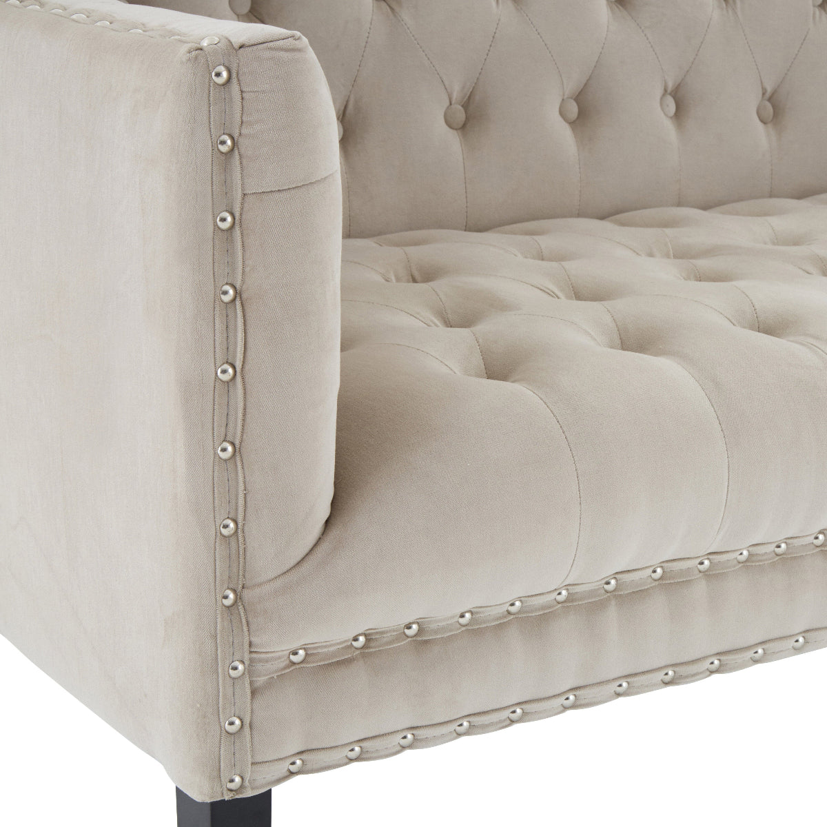 Beaumonde Home Regent Park Camel Velvet 2 Seat Sofa 3