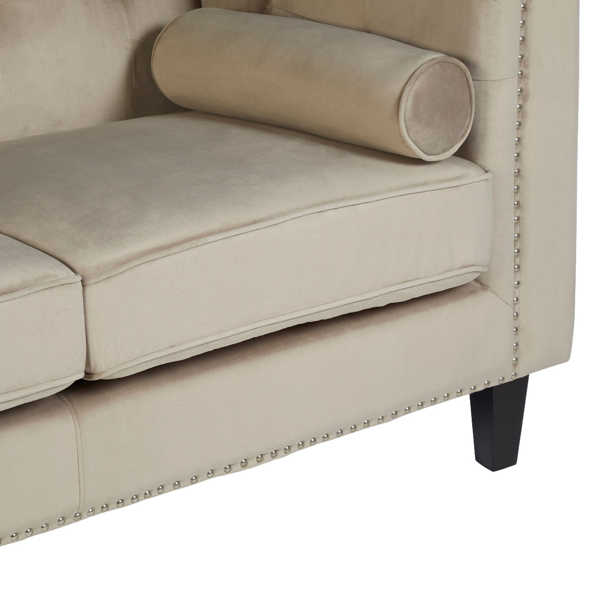 Beaumonde Home Felisa Two Seater Mink Velvet Sofa 2