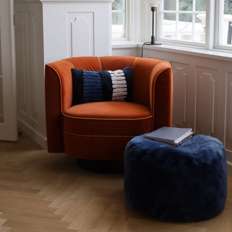 Natures Collection Round Moccasin Pouf | ø55xH36cm