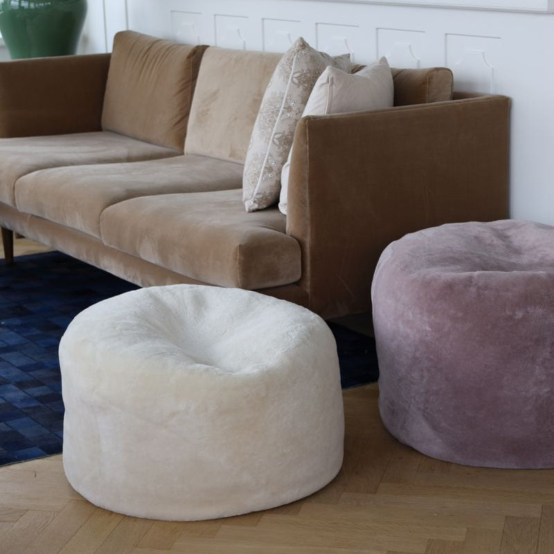 Natures Collection Round Moccasin Pouf | ø55xH46cm