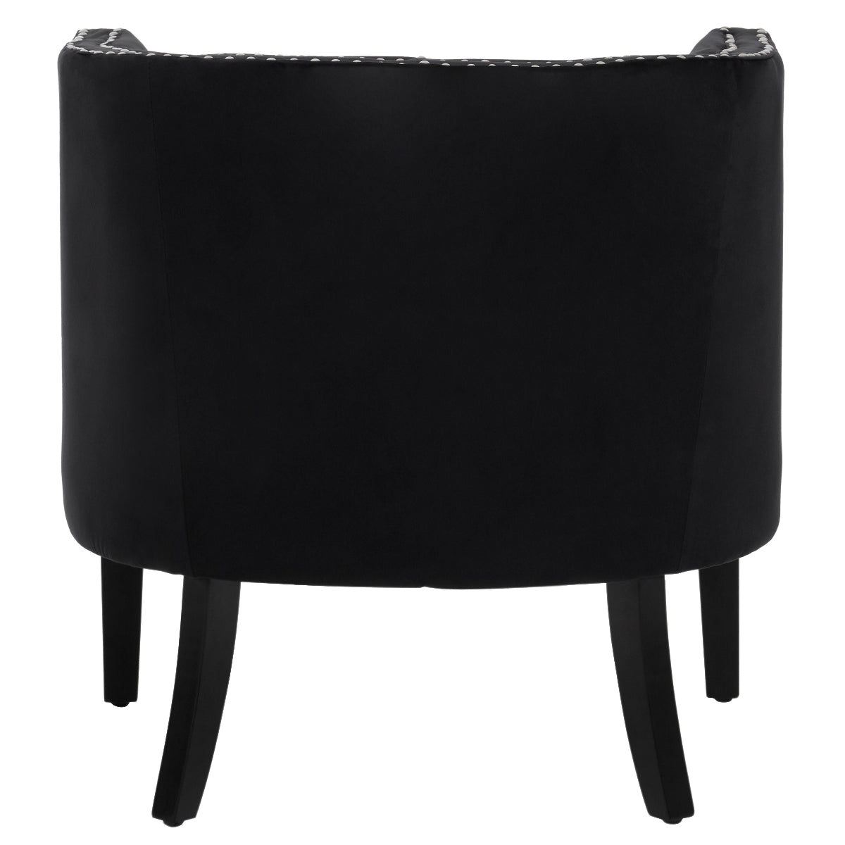 Beaumonde Home Larissa Black Velvet Studded Chair 6