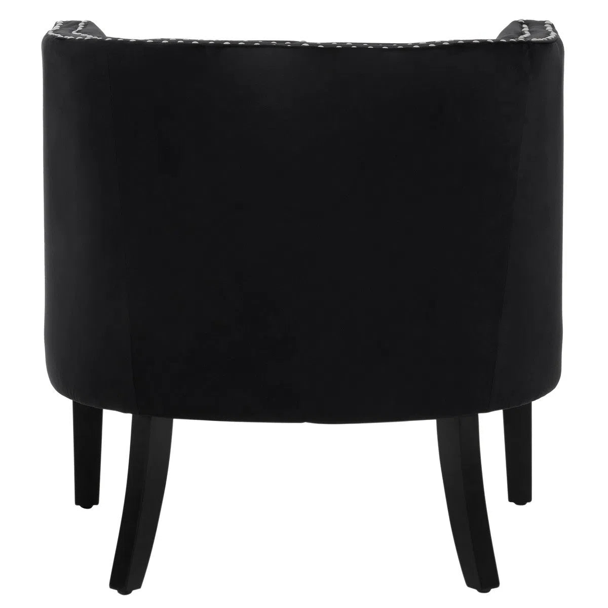Beaumonde Home Clarissa Black Velvet Stud Chair-Beaumonde