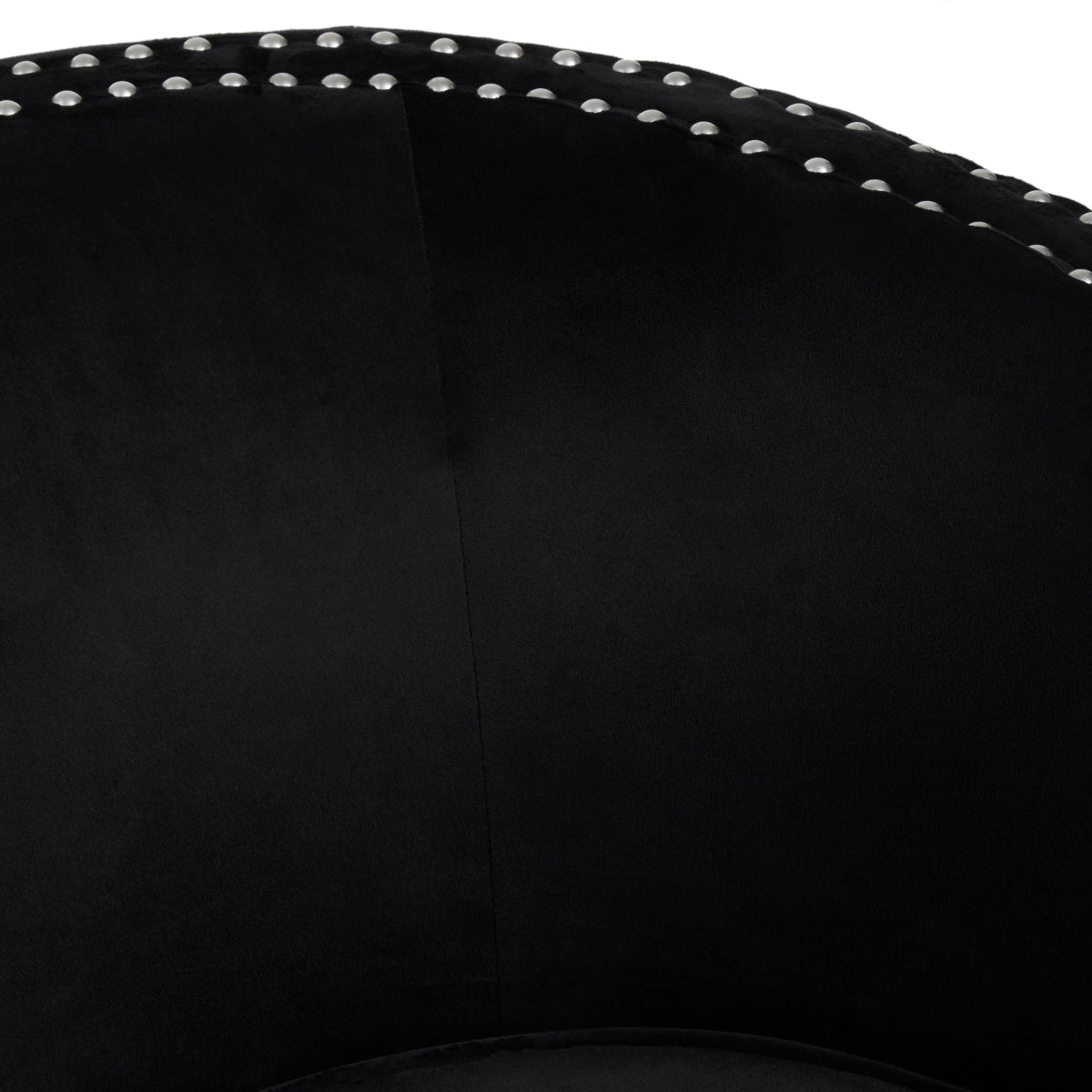 Beaumonde Home Larissa Black Velvet Studded Chair 2