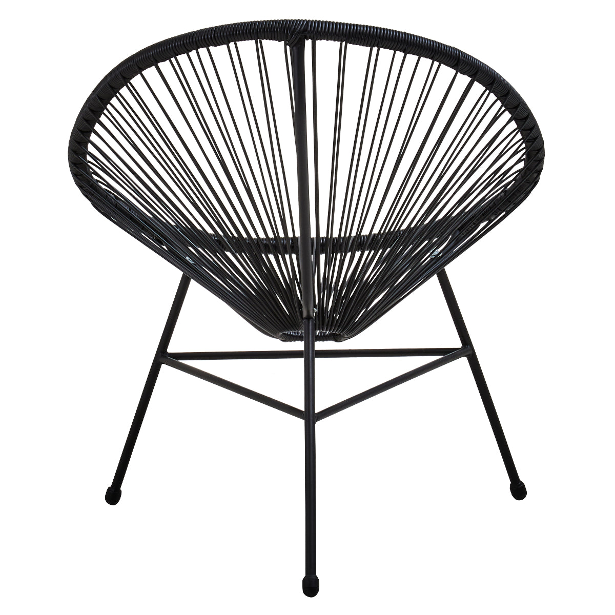 Beaumonde Home Miami Black Rattan 3 Piece Patio Set 11