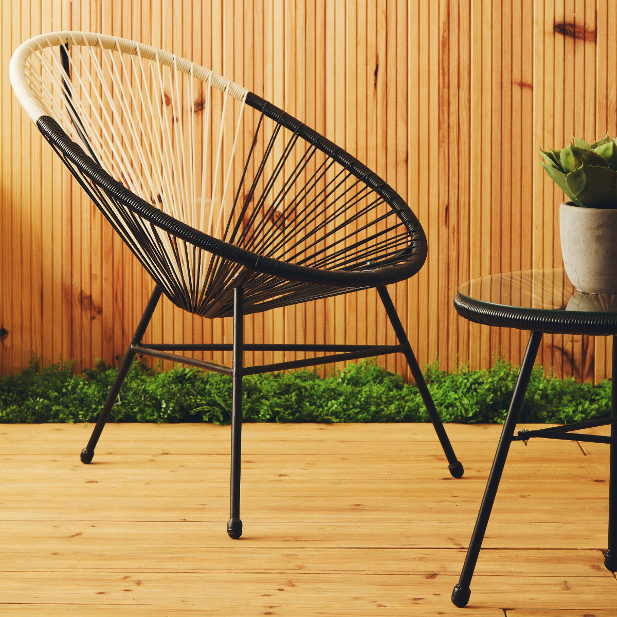 Beaumonde Home Miami Dual Tone Rattan 3 Piece Patio Set 8
