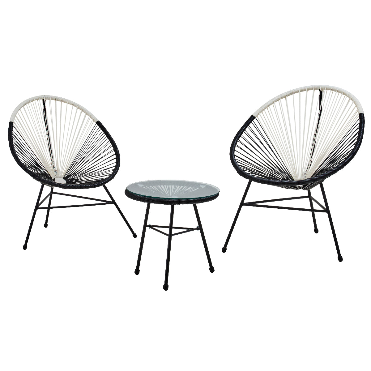 Beaumonde Home Miami Dual Tone Rattan 3 Piece Patio Set 1