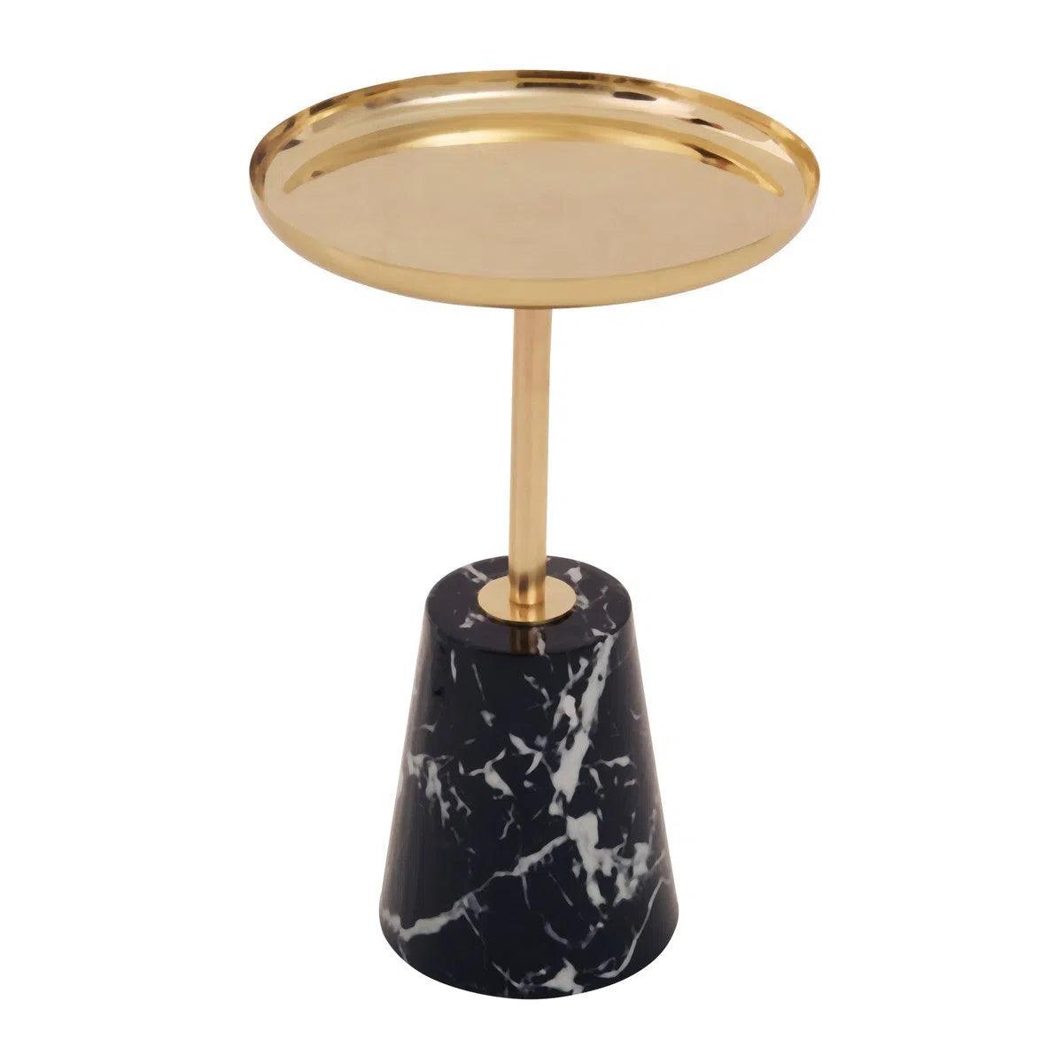 Beaumonde's Avula Gold Side Table Black Marble Effect Base