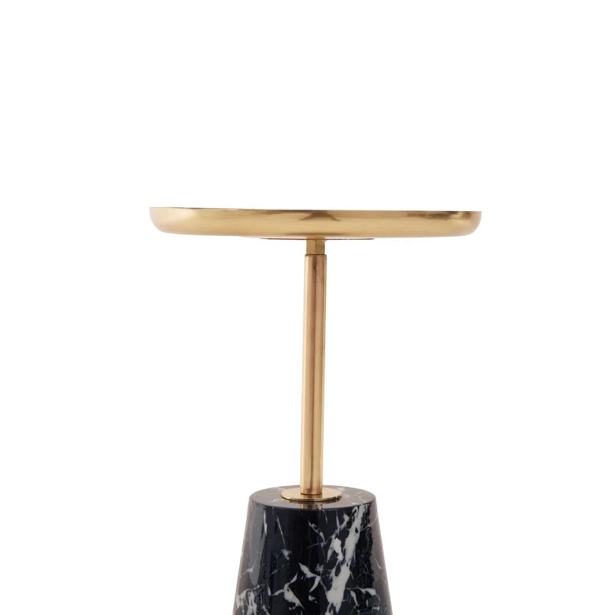 Beaumonde's Avula Gold Side Table Black Marble Effect Base
