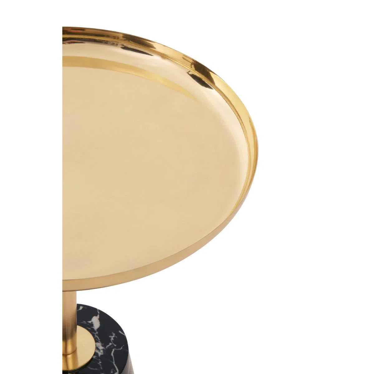 Beaumonde's Avula Gold Side Table Black Marble Effect Base