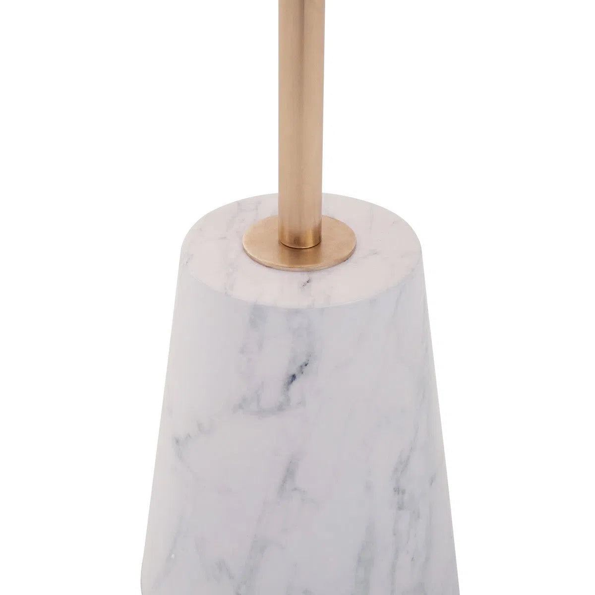 Beaumonde's Avula Brushed Gold Side Table White Marble Effect Base
