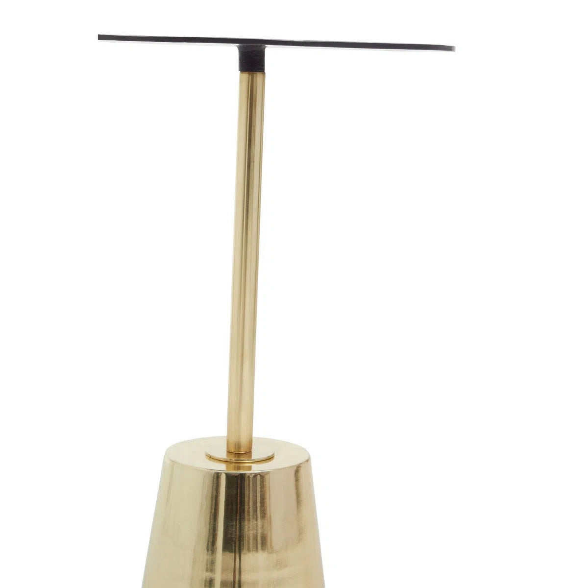 Beaumonde's Avula Black Marble Effect Top Gold Base Side Table