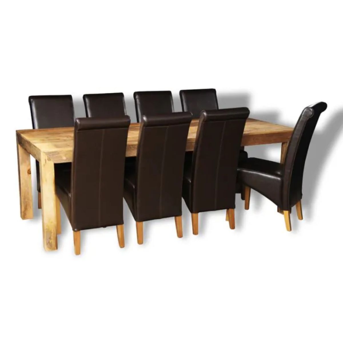Trade Furniture 220cm Dining Table & 8 Rollback Chairs