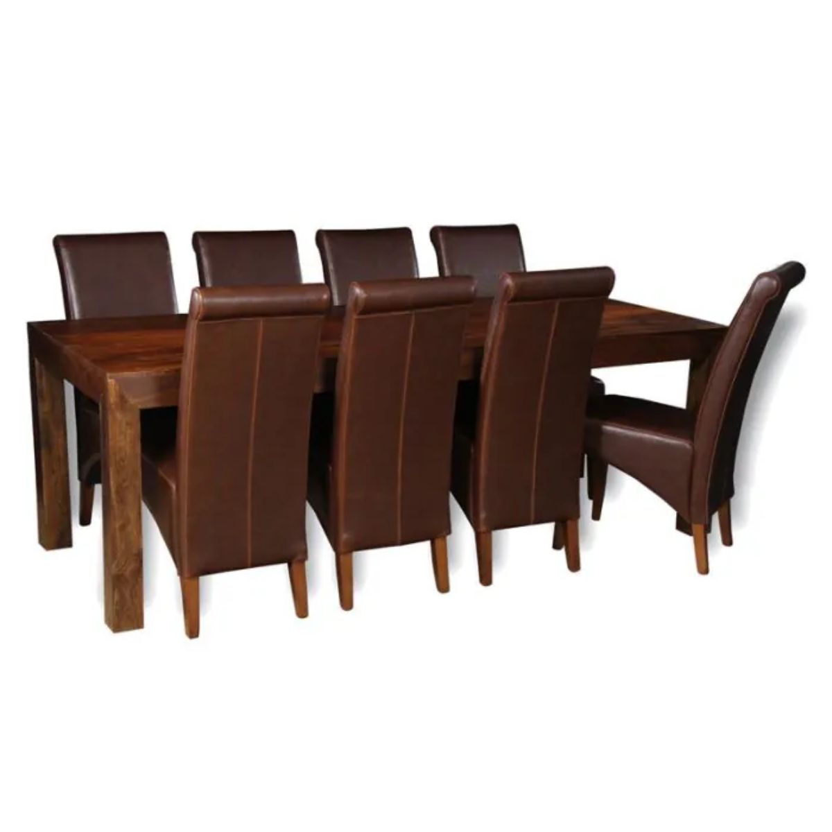 Trade Furniture 220cm Dining Table & 8 Rollback Chairs