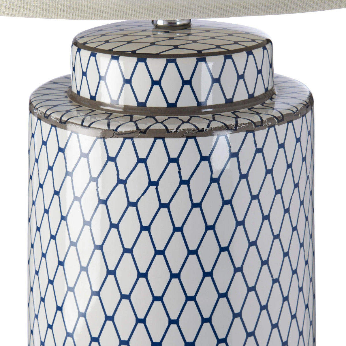 Beaumonde Home Sorino Ceramic Table Lamp With Cream Shade 2