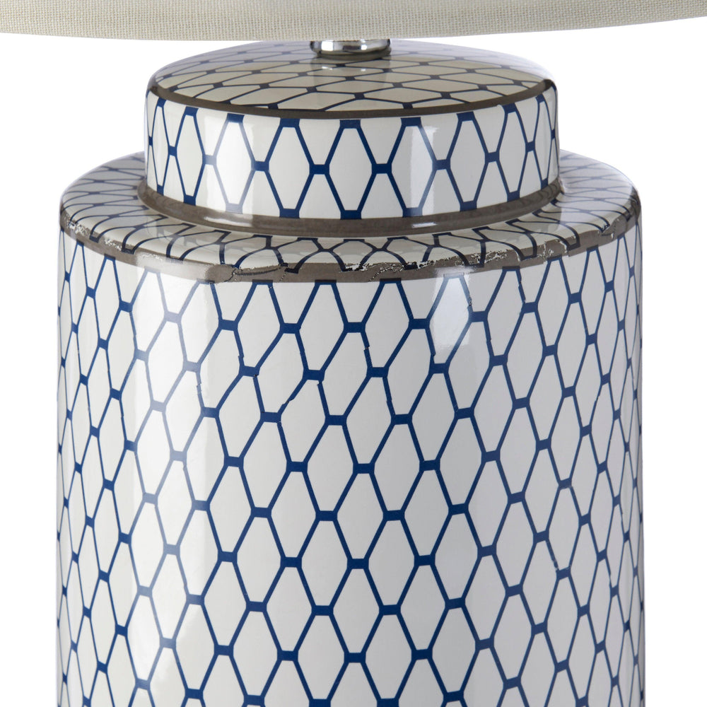 Beaumonde Home Sorino Ceramic Table Lamp With Cream Shade 2