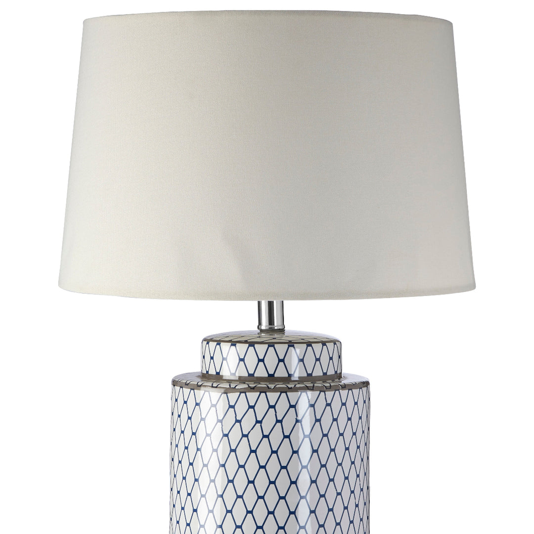 Beaumonde Home Sorino Ceramic Table Lamp With Cream Shade 1