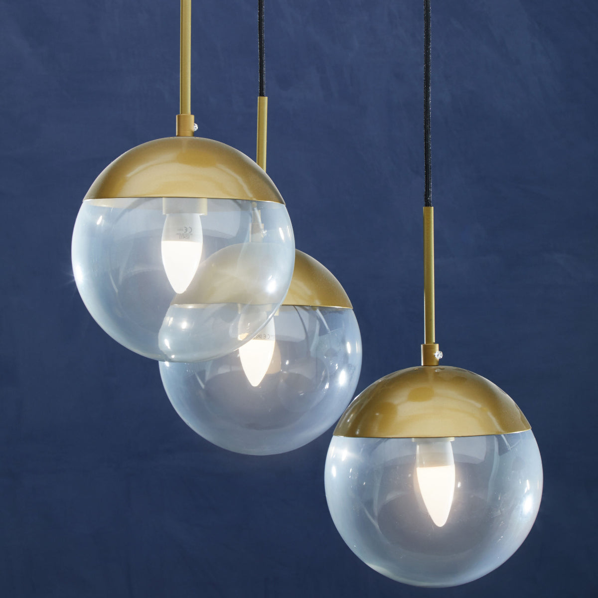 Beaumonde Home Revive Gold Finish 3 Bulb Pendant Light 6