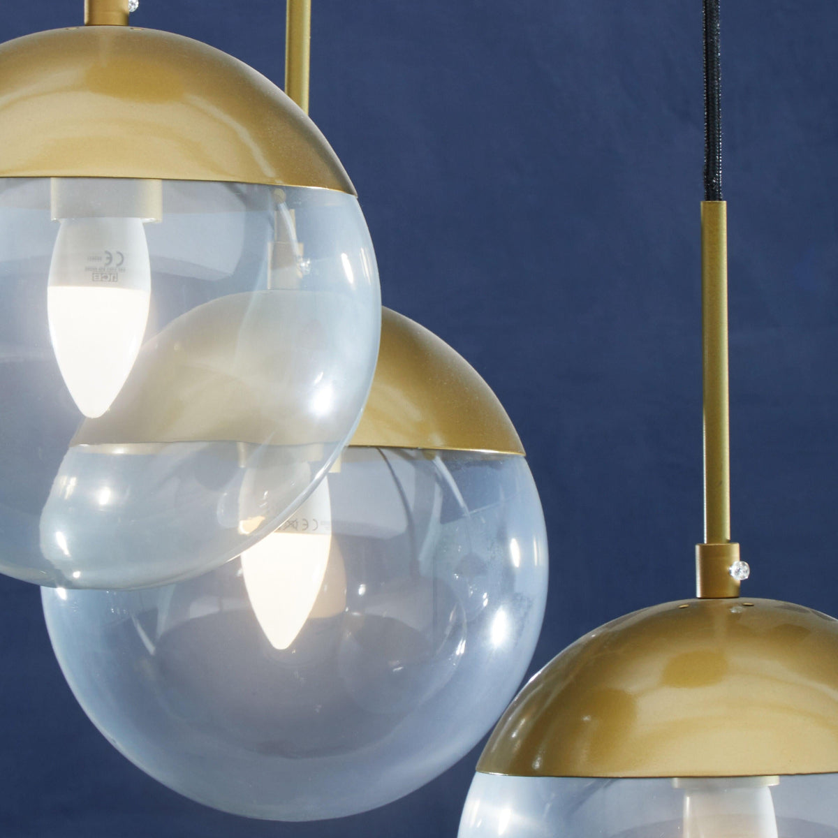 Beaumonde Home Revive Gold Finish 3 Bulb Pendant Light 4