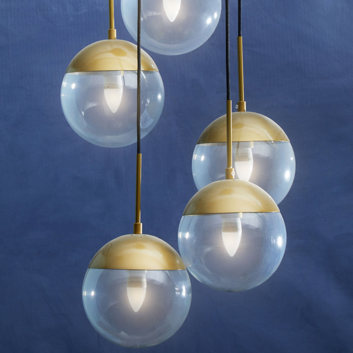 Beaumonde Home Revive Gold Finish Five Pendant Lights 4