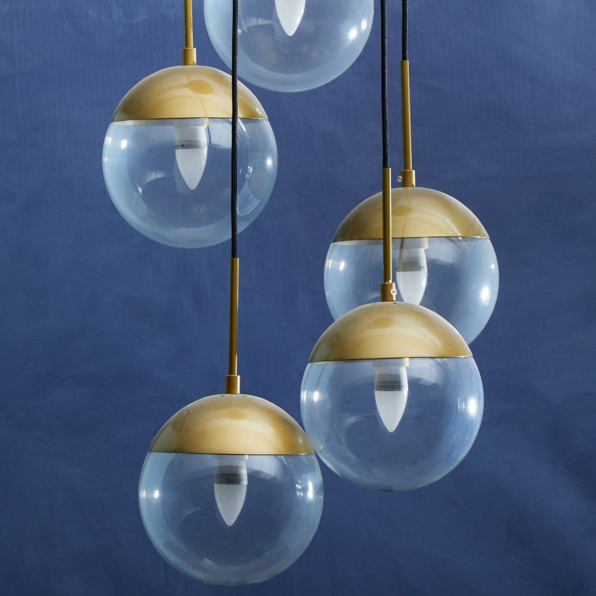 Beaumonde Home Revive Gold Finish Five Pendant Lights 3