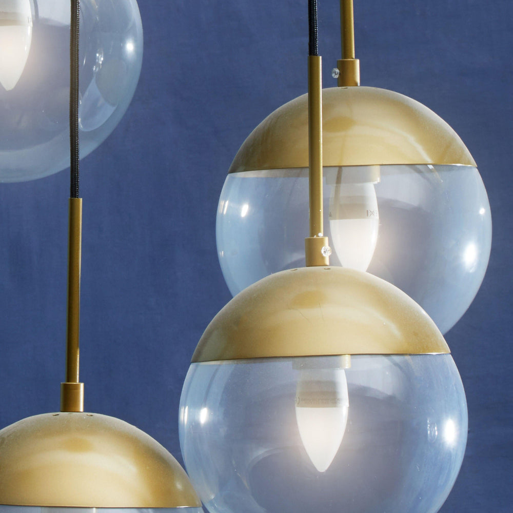 Beaumonde Home Revive Gold Finish Five Pendant Lights 2