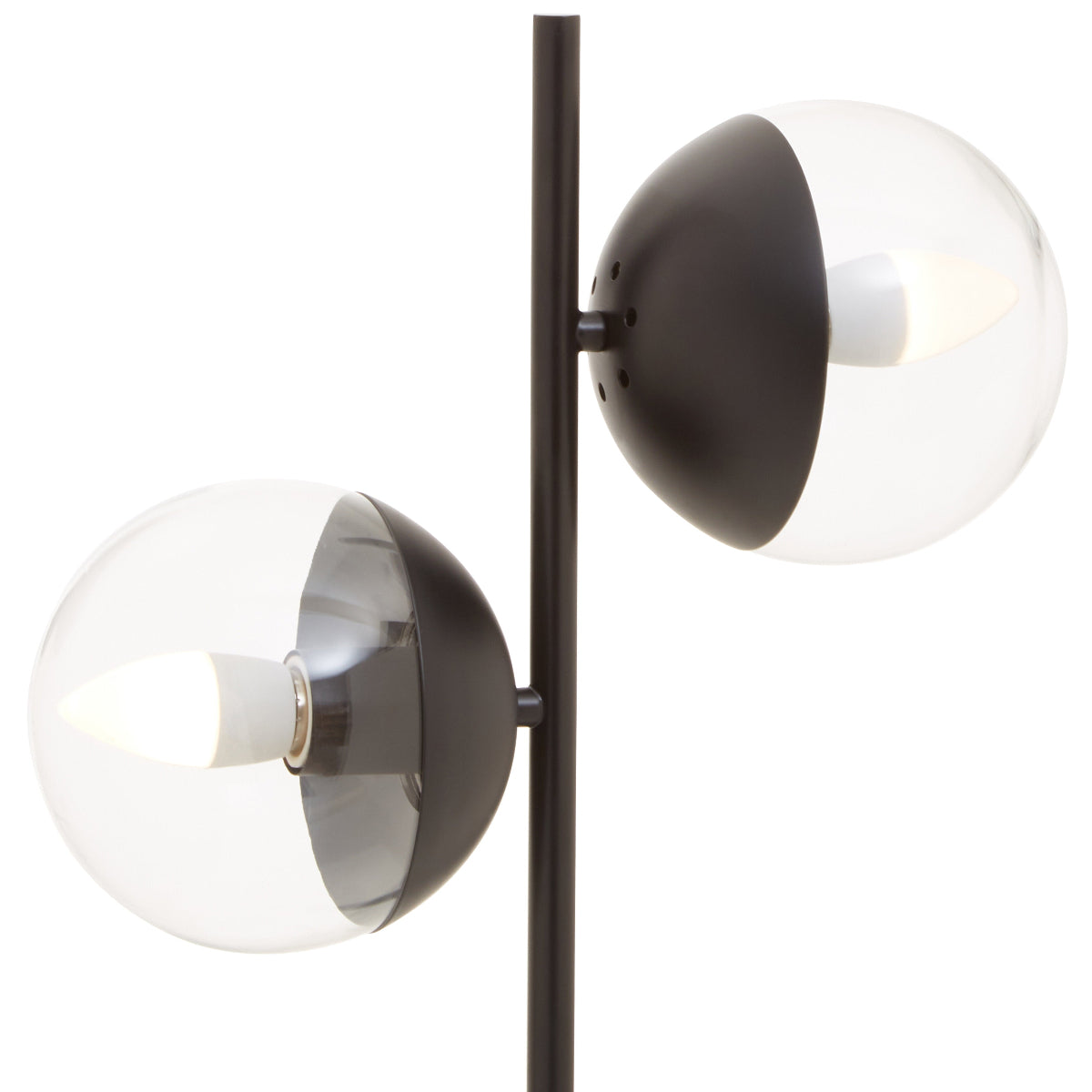 Beaumonde Home Revive Black Finish Metal 2 Light Table Lamp 4
