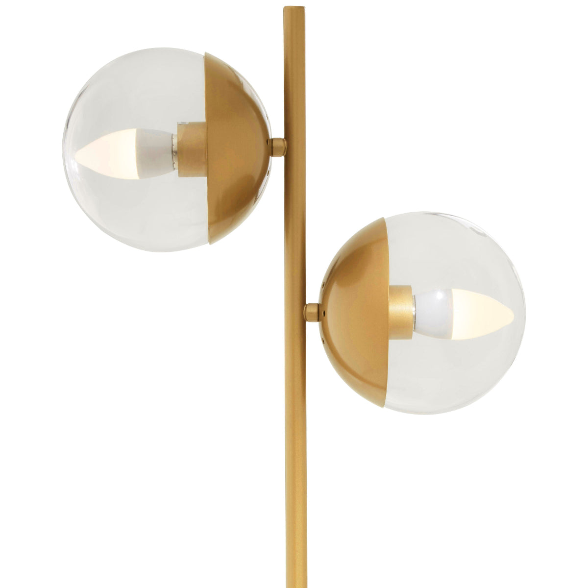 Beaumonde Home Revive Two Light Gold Finish Table Lamp With White Marble Base 4